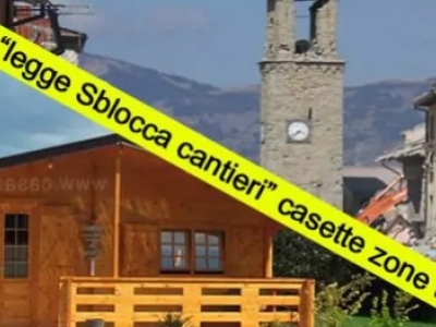 Novità Casette in legno zone terremotate